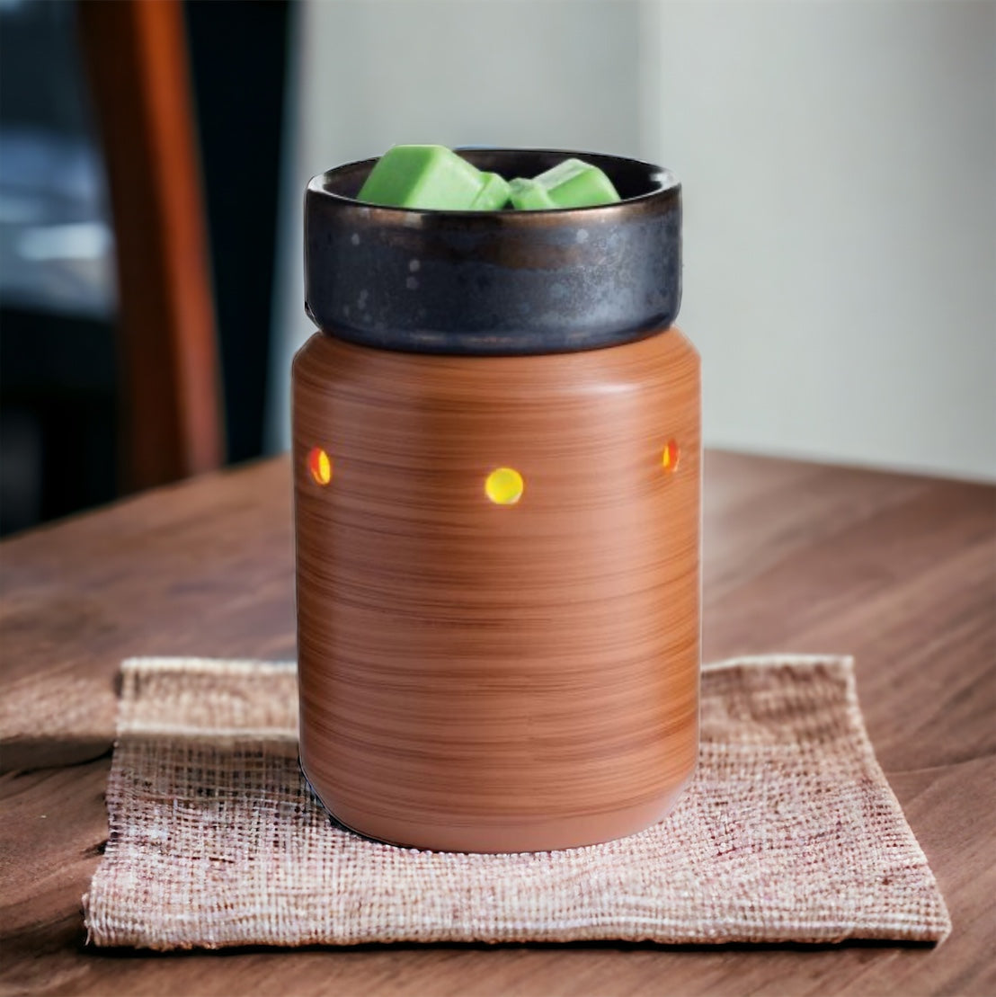 Pewter Walnut Midsize Illumination Fragrance Warmer
