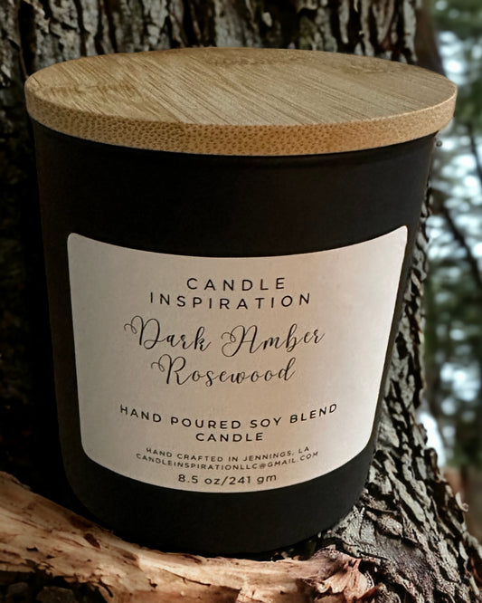 Dark Amber Rosewood Scented Candle 8.5oz