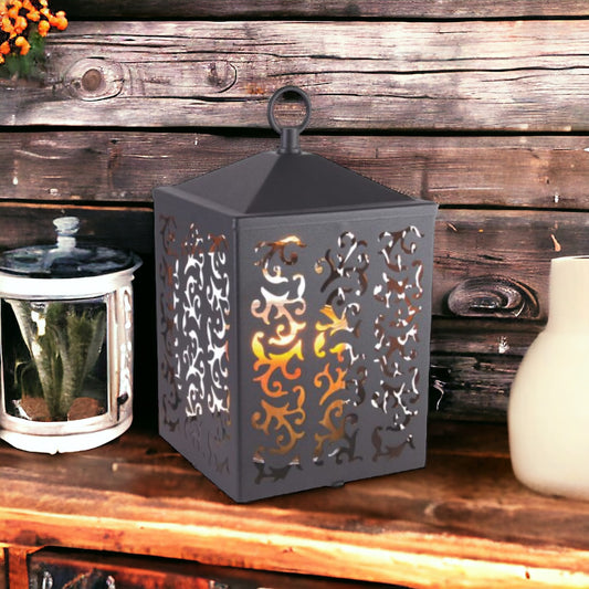 Black Cottage Lantern Fragrance Warmer Lamp