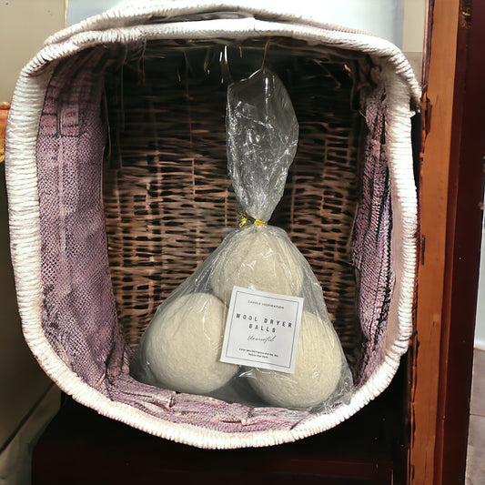 Wool Dryer Balls-Unscented, Set of 3